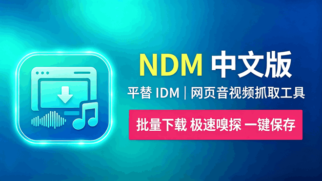 NDM中文版平替IDM 网页音视频抓取工具 编号：1048 使用Windows系统与苹果系统
